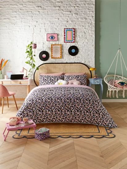 Leopard Coverless Duvet & Pillowcase Set, 10.5 Tog, Multi